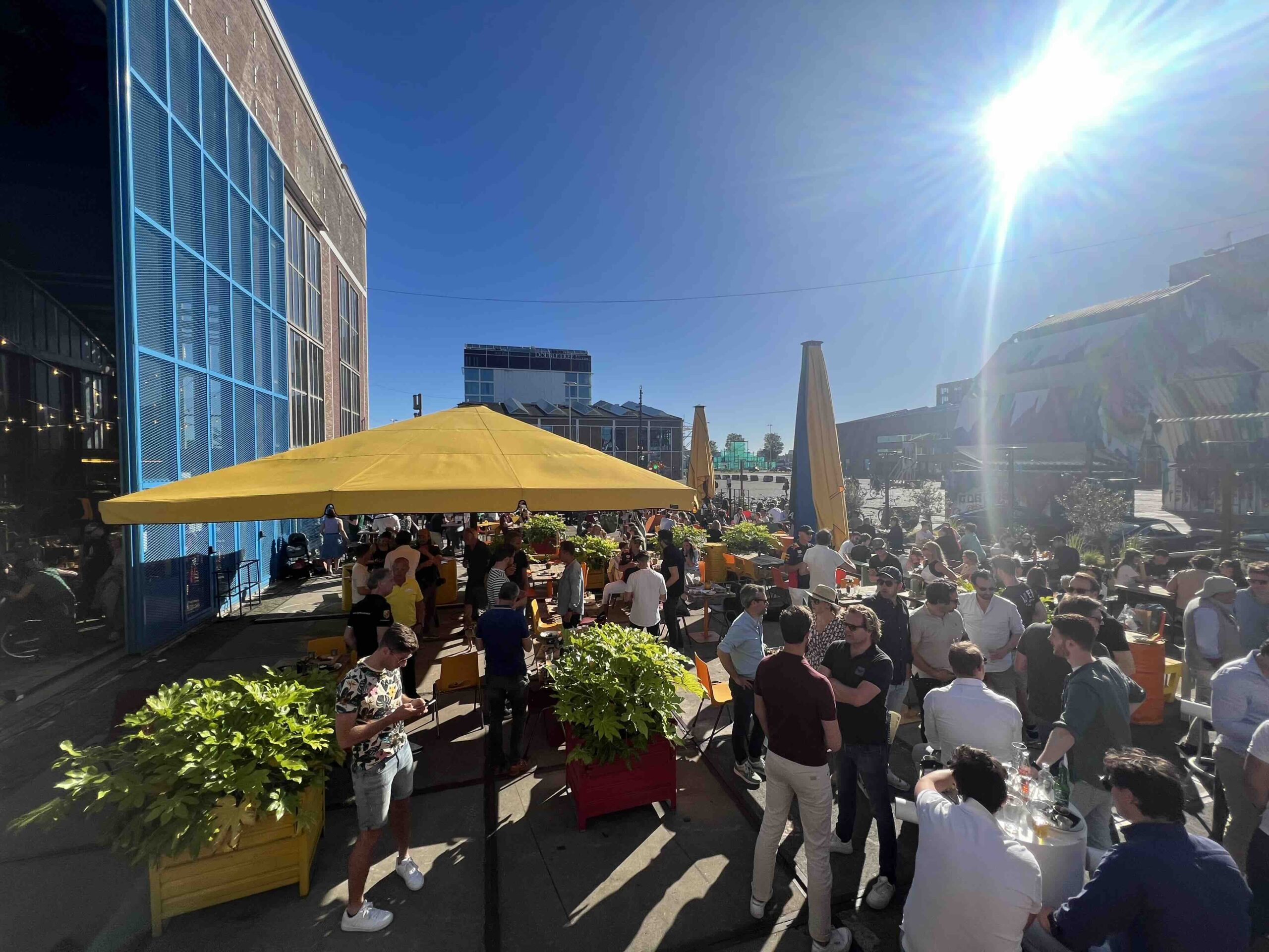 Ijver terras bedrijfsfeest